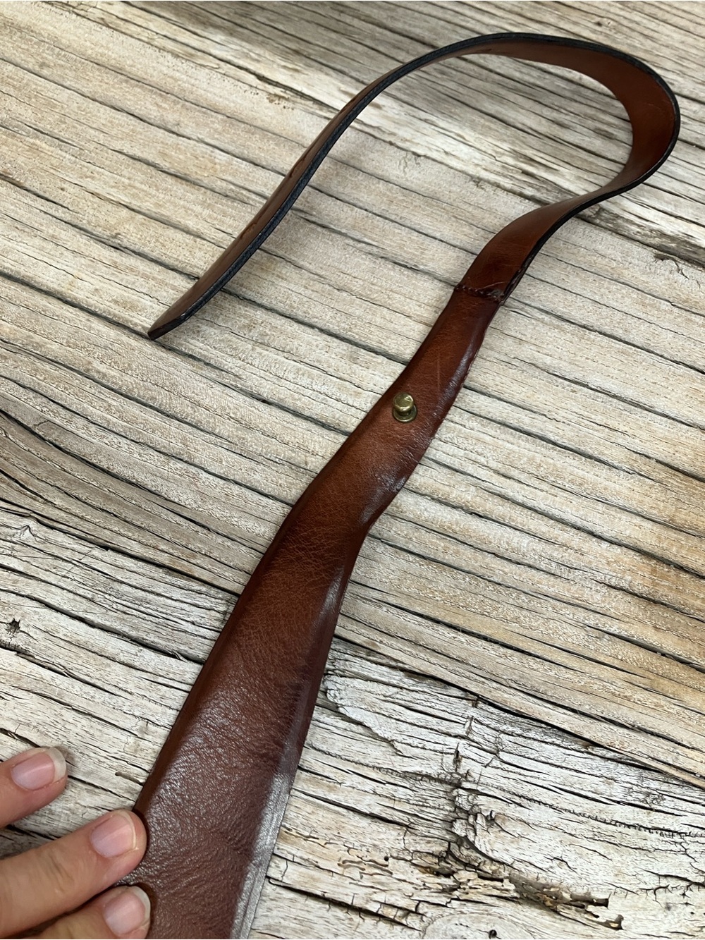 NWT Hoss Intropia Brown Leather Wide Waist Belt with Ring M - Picture 7 of 9